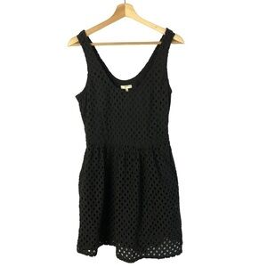 Joie Natrina Black Diamond Eyelet Lace Mini Dress M
